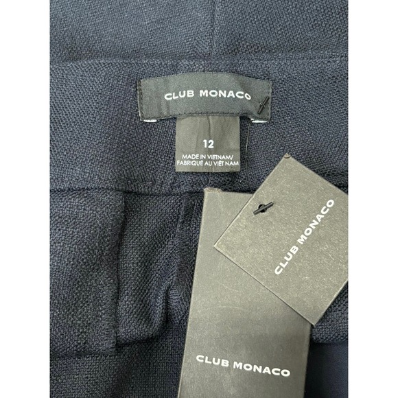 Club Monaco NWT Women's Textured Bootcut Crop Pants High Rise Office Western 12 - Picture 7 of 8